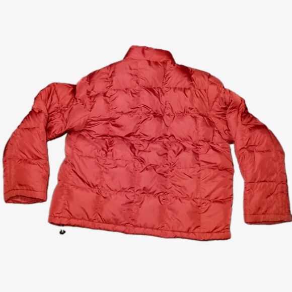 Eddie Bauer Goose Down Large Puffer Jacket Red Quilted Ripstop USA MCM Clean - Picture 2 of 16